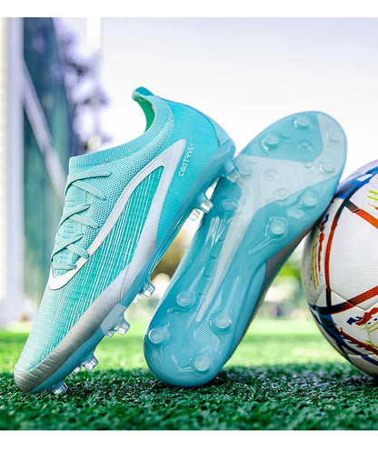 New Men's Football Boots Sport Adult Long Spikes Soccer Shoes Training Outdoor Cleats Breathable Non-Slip Boys Match Comfortable