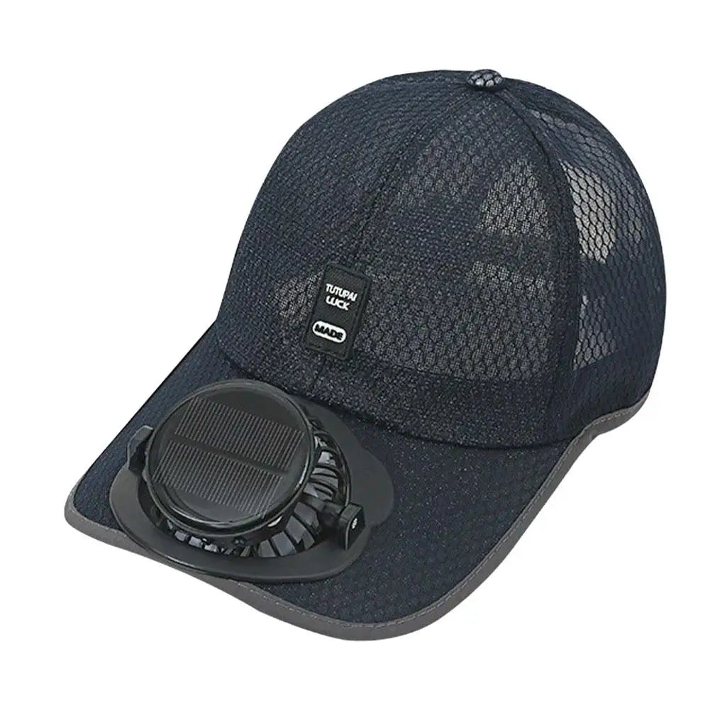 Breathable Sun Hat — Solar Fan, USB Charging
