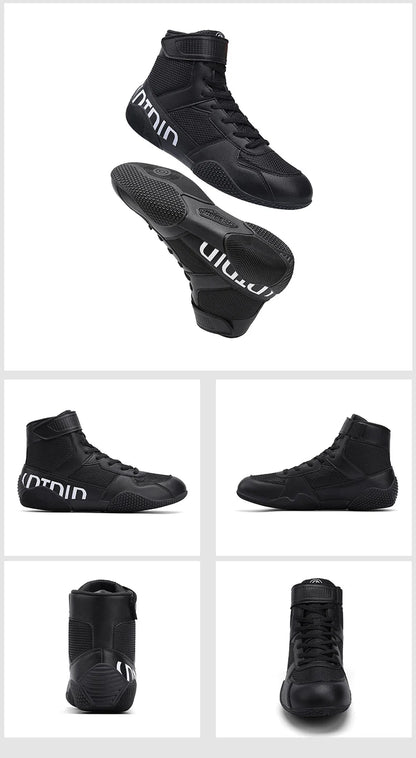 Nuove scarpe da wrestling da uomo, taglia grande, in mesh traspirante, scarpe da boxe antiscivolo, resistenti all’usura, sneaker casual alla moda per sport ad alta intensità