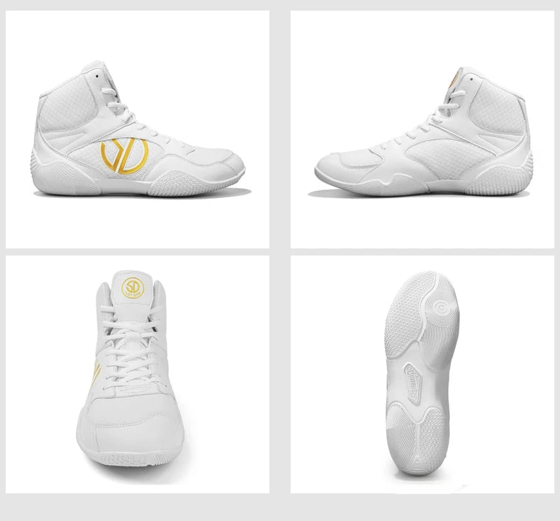 Nuove scarpe da wrestling da uomo, taglia grande, in mesh traspirante, scarpe da boxe antiscivolo, resistenti all’usura, sneaker casual alla moda per sport ad alta intensità