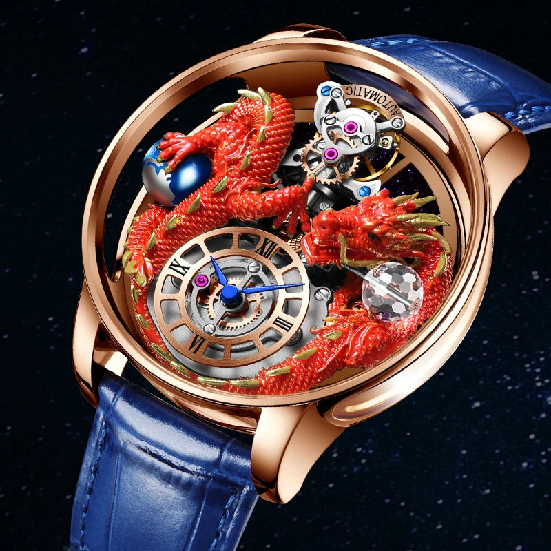 Orologio da uomo PINDU Design 2025 nuovo, Diamond Tourbillon, brand di lusso Astronomia, al quarzo, vetro zaffiro, impermeabile