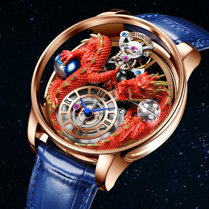 Orologio da uomo PINDU Design 2025 nuovo, Diamond Tourbillon, brand di lusso Astronomia, al quarzo, vetro zaffiro, impermeabile