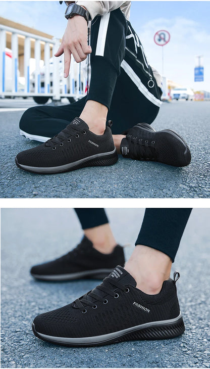 Zapatillas de running para hombre, transpirables, ligeras y cómodas, calzado casual masculino, tenis outdoor slip-on para caminar