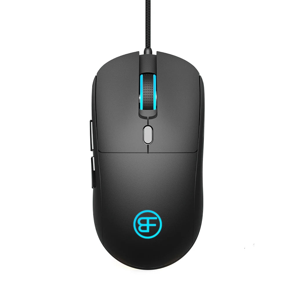 Ratón con cable USB óptico ergonómico, 7200 DPI ajustables, 6 botones, para oficina, PC, portátil, ordenador, MacBook y gamers