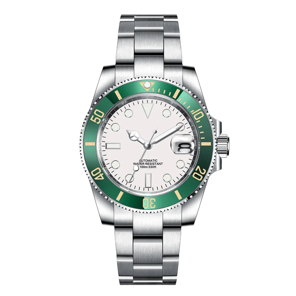 Custom watches Luxury Sapphire MIYOTA/NH35 Automatic Wristwatch Mechanical Mens Watch Sterile Dial Ceramic 10Bar Lume Male Clock