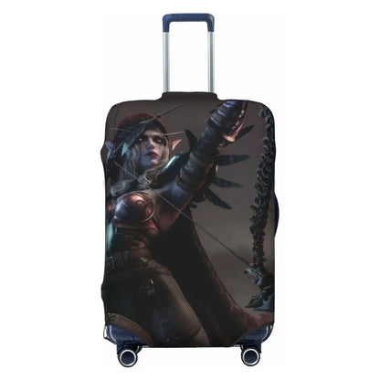 World Of Warcraft Sylvanas Windrunner Suitcase Cover Flight Fun Luggage Supplies Cruise Trip Protection