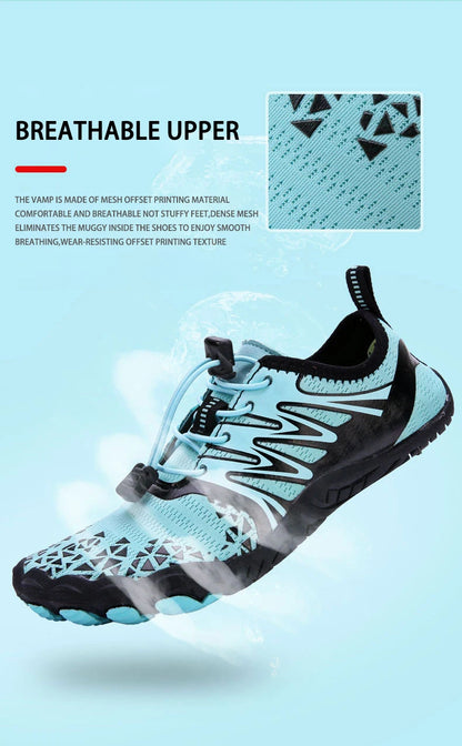 EOCENE men and women barefoot outdoor sports aqua shoes, quick-dry beach swimming fitness wading hiking cycling water sneakers