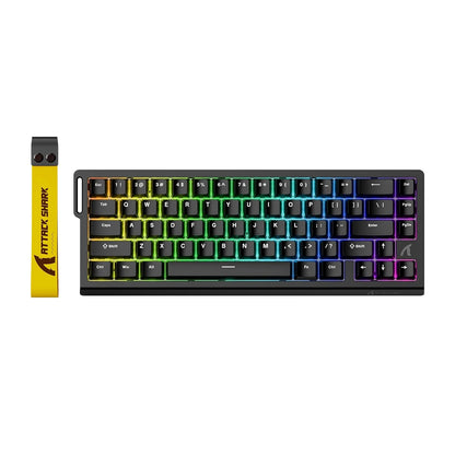 Teclado gaming mecánico ATTACK SHARK X68 HE Rapid Trigger 60% con cable, actuación ajustable, interruptor magnético Hall Effect, 8KH
