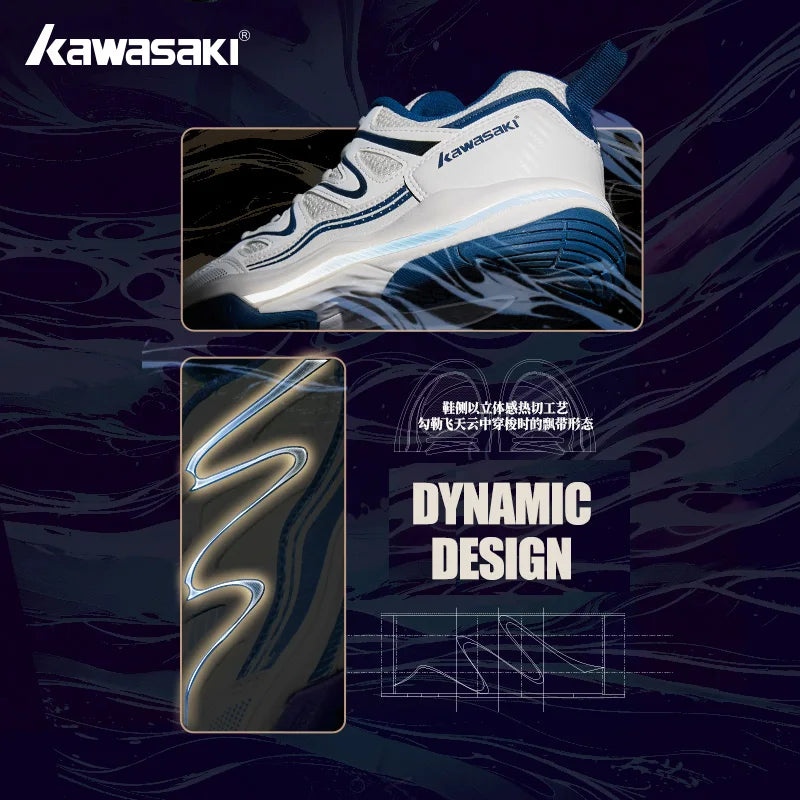 Badmintonski čevlji v retro stilu Kawasaki Original Anti-Torsion Carbon Sheet Profesionalni športni čevlji za namizni tenis C32016