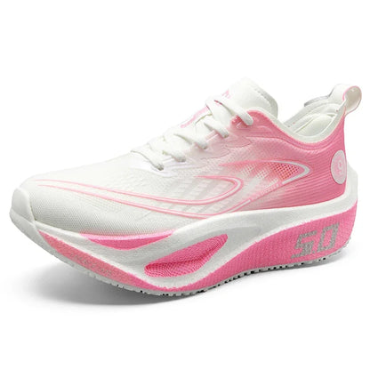 Unisex 2025 Full Carbon Plate Running Shoes Professional Marathon Racing Lightweight Bounce Cushion Breathable Sports Sneakers