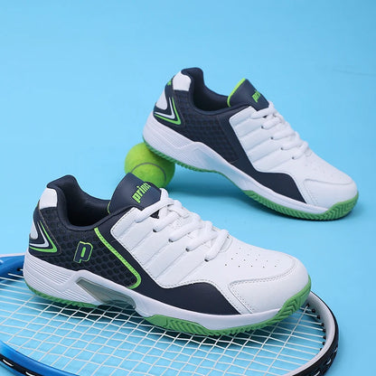 Zapatillas profesionales de cuero para hombre y mujer, calzado de bádminton para parejas, antideslizantes, ligeras, para entrenamiento, tenis y voleibol