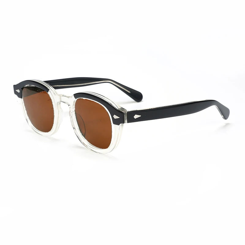 Polarized Sunglasses Men Women Johnny Depp Lemtosh Style Sun Glasses Retro Round Acetate Frame UV400 Lens Oculos