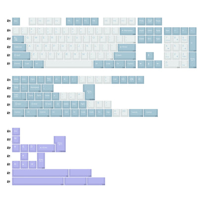 KBDiy 174 teclas/set teclas PBT GMK Apollo Double Shot minimalistas perfil ISO Cherry para teclado mecánico gaming, compatibles con MX