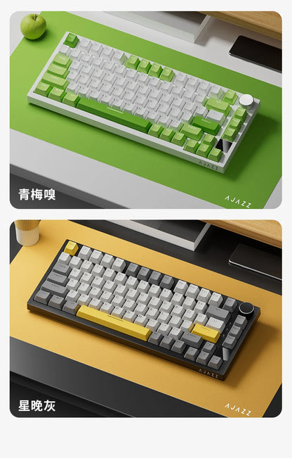 Teclado mecánico gaming AJAZZ AK820 Pro con cable e inalámbrico, switches intercambiables en caliente, retroiluminación RGB trimodo, diseño compacto 70%, PC/Mac