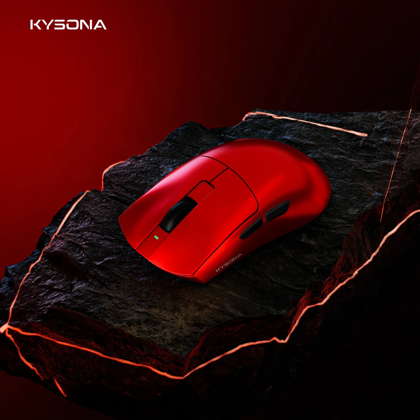 Mouse gaming KYSONA Jupiter Series cablato e wireless 8Khz con sensore PAW3950, Bluetooth, 46g, ricaricabile, driver web per PC e laptop