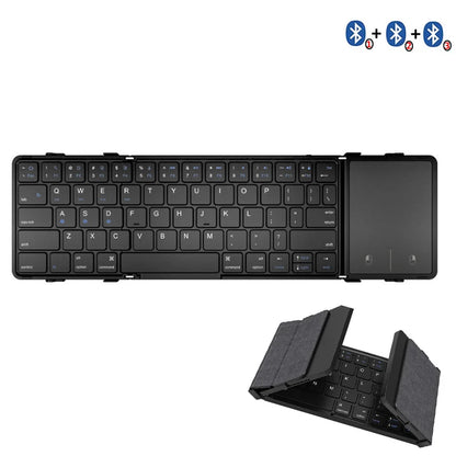 BOW Korea/Russia Wireless Folding Keyboard with Touchpad/Numberpad Rechargeable Foldable Bluetooth Keyboard for Tablet Ipad