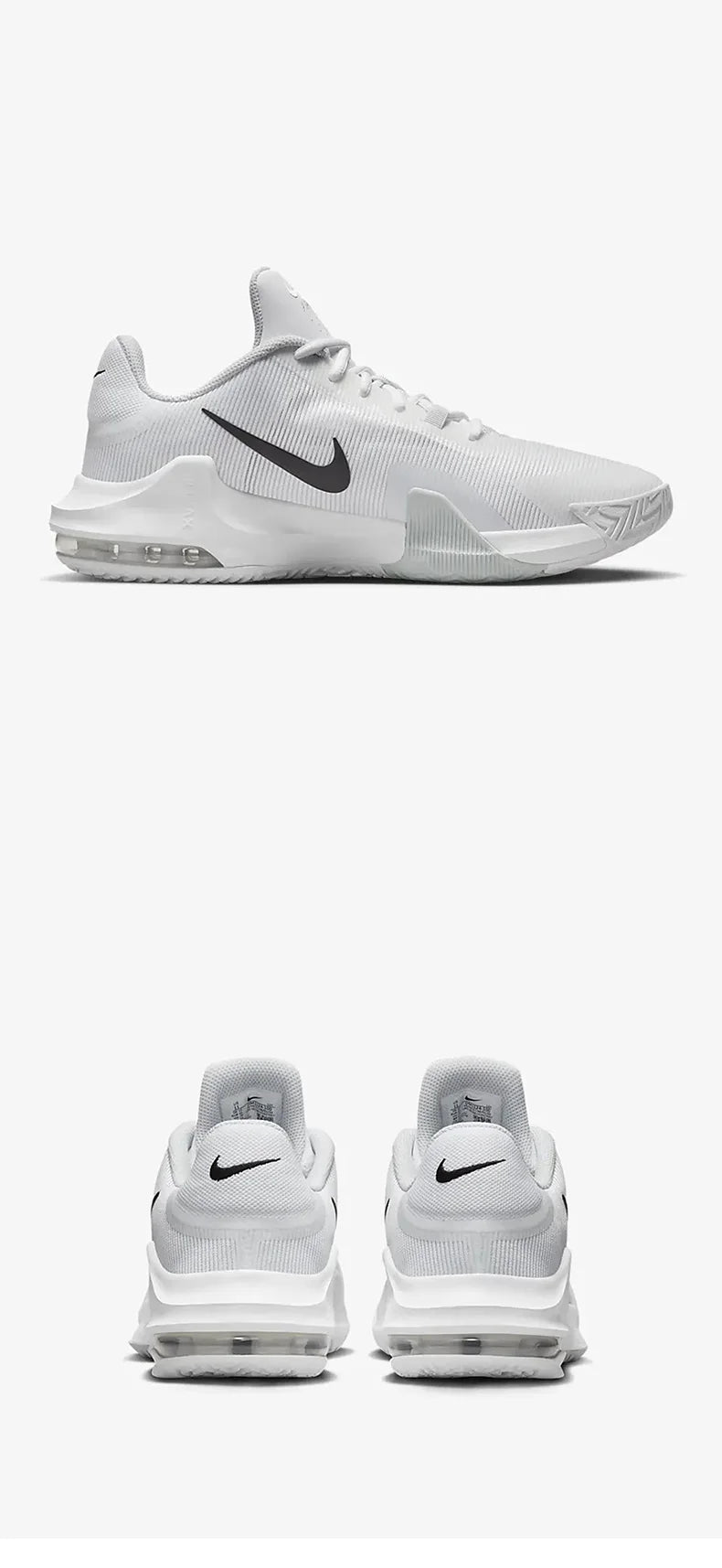 Zapatillas de baloncesto acolchadas para hombre Nike Official Genuine Air Max Impact 4 DM1124-100