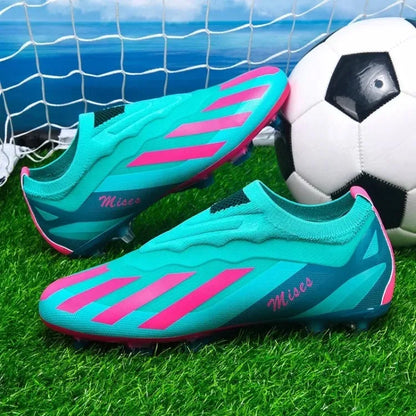 New Men Soccer Shoes Cleats Outdoor Sport Training Breathable Football Boots Long Spikes FG Boys Non Slip Match Comfortable