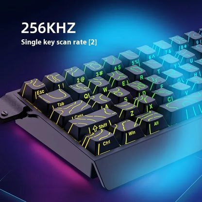 Tastiera meccanica IROK Carotmas Mercury68 con switch magnetici 8K, 68 tasti, RT 0.004mm, bassa latenza, gaming cablata personalizzata per PC, ideale come regalo