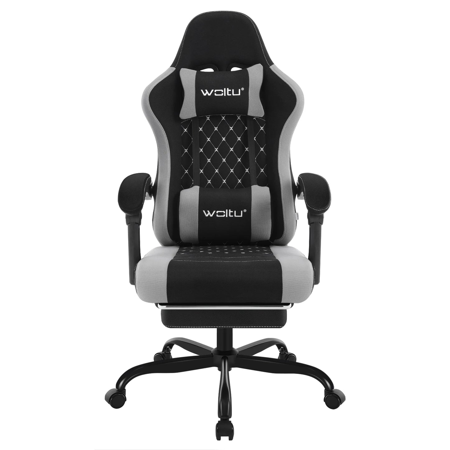 Silla de ordenador giratoria WOLTU con función de masaje, silla de oficina ergonómica con almohada y reposapiés, silla gaming ajustable en altura