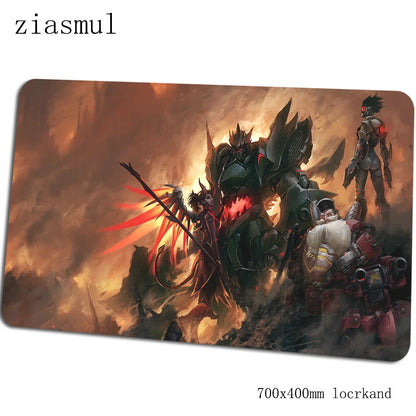 Tappetino per mouse Overwatch, elegante tappetino per computer 70x40cm, gaming mousepad grande XL, tappetino per mouse e tastiera per giochi PC e scrivania gamer