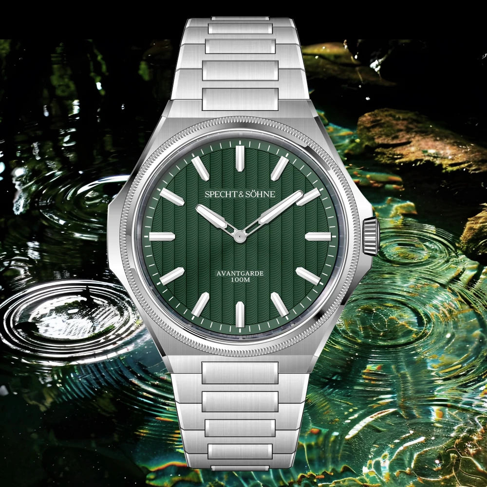 Dropshipping 2025 Hot Selling Products Wristwatches For Men Specht & Söhne Ultrathin Male Green Sports Watches 100M Waterproof