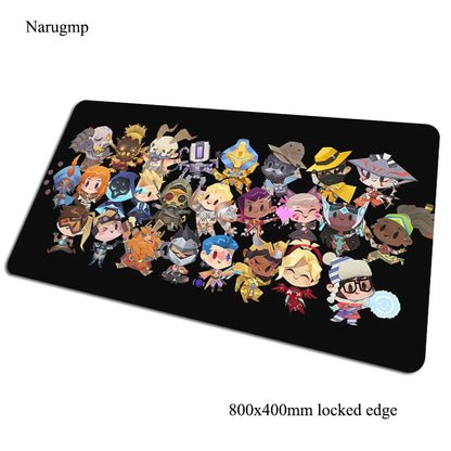 Alfombrilla de ratón gaming Overwatch 80x40cm, alfombrilla grande para ratón, regalo de Halloween, tapete gamer amplio para escritorio de ordenador, mousepad para notebook y PC