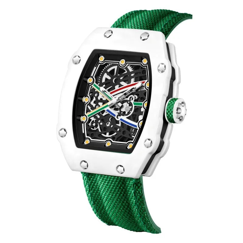 Nuevo reloj de cuarzo para hombre ultrafino con caja en forma de barril, elegante y superventas, reloj de lujo de marca para hombre