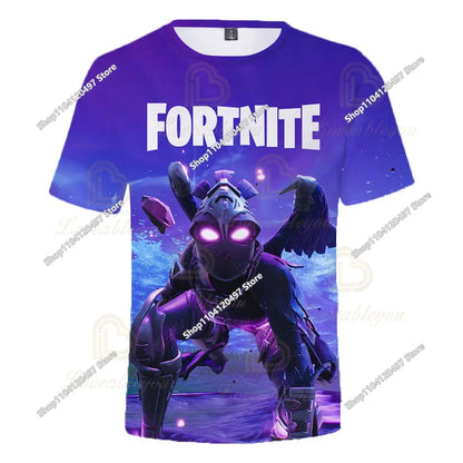 Children's Summer T Shirt Battle Royale Fortnite Hero Victory 3d T-shirt Tees Boys Girls Baby Clothes
