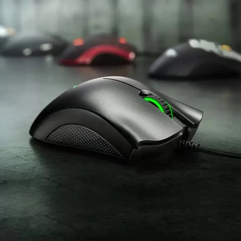 Ratón gaming con cable Razer DeathAdder Essential / Ratón con cable 6400DPI con 5 botones independientes para portátil y PC gamer