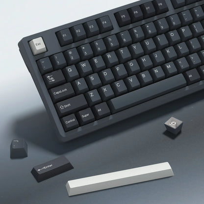 KBDiy 174 teclas/set teclas PBT GMK Apollo Double Shot minimalistas perfil ISO Cherry para teclado mecánico gaming, compatibles con MX