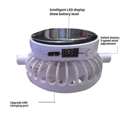 Breathable Sun Hat — Solar Fan, USB Charging