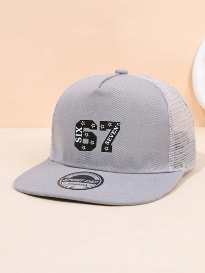 1PC Practical 67 Star Hat! Mesh breathable+flat eave decoration for face shape, essential for commuting