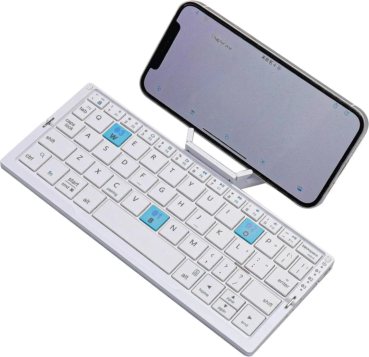 Teclado Dobrável Jomaa Bluetooth Recarregável para Portátil, iPad e Telemóvel – Mini Teclado Dobrável Portátil Bluetooth