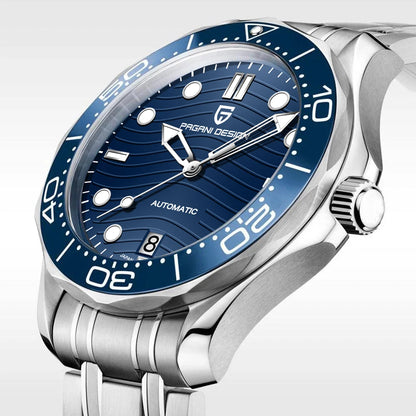 PAGANI DESIGN 2026 New V2 Waves 200M Orologio da immersione da uomo, automatico di lusso, con cristallo zaffiro AR