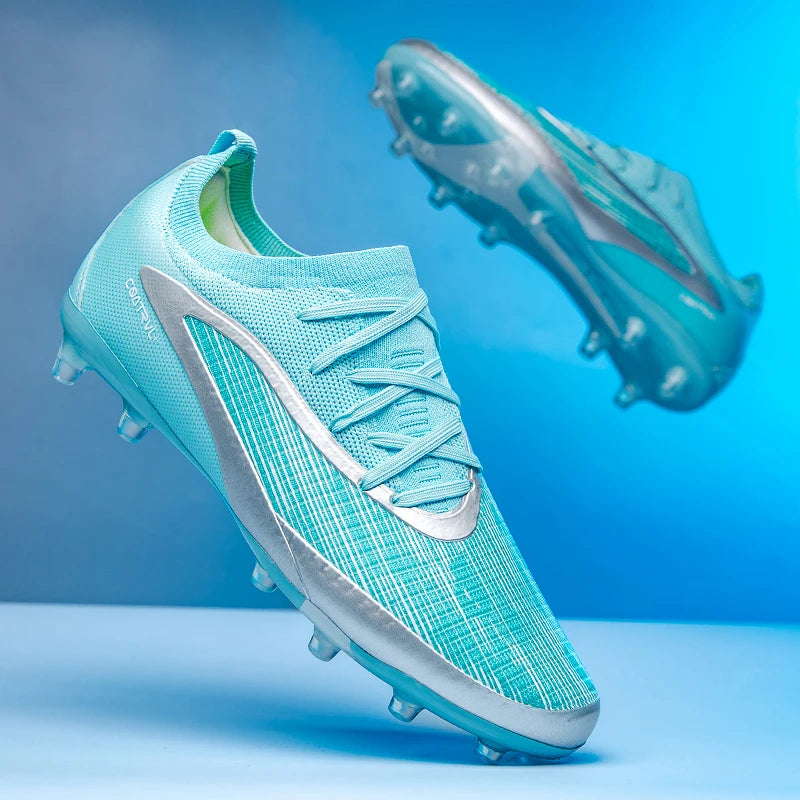 New Men's Football Boots Sport Adult Long Spikes Soccer Shoes Training Outdoor Cleats Breathable Non-Slip Boys Match Comfortable
