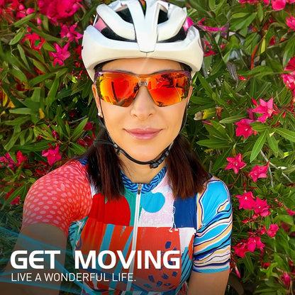 SCVCN-Polarized Cycling Glasses Running Sunglasses UV Protection Bicycle Sports MTB Road Bike Eyewear for Women Cycle Goggles