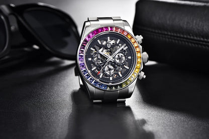 Reloj mecánico automático PAGANI DESIGN para hombre, de acero inoxidable, resistente al agua 10Bar, deportivo, de lujo casual para hombre