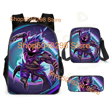 Estuche grande de lona kawaii para lápices, estuche para bolígrafos para niños y niñas, estampado Fortnite, material escolar, papelería para adolescentes, regalo de cumpleaños