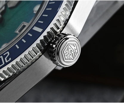 San Martin 37.5mm 40mm Enamel Spiral Vortex Dial Men Luxury Diver Watch Miyota 9015 Automatic Mechanical Waterproof 200m SN0148