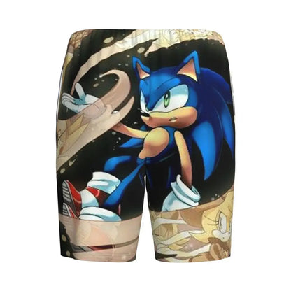 Custom Shadow The Hedgehog Sonic Poster Short Pajama Pants Men Sleepwear Sleep Lounge Bottom Shorts Sleeping Pants