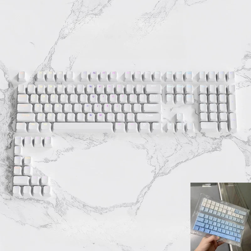 133+ tasti OEM Profile Gradient Keycaps per tastiera meccanica da gaming con switch Cherry MX, PBT retroilluminati RGB, layout ISO, keycap