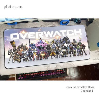 Alfombrilla de ratón gaming Overwatch con impresión HD, 900x400x3mm, alfombrilla gamer para escritorio de ordenador, económica, para notebook y PC