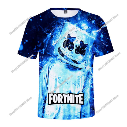 Camiseta 3D Battle Royale Fortnite, camisetas para hombres y mujeres, niños y niñas, tops de dibujos animados Victory, ropa para adolescentes, camisetas y tops infantiles de héroes de videojuegos