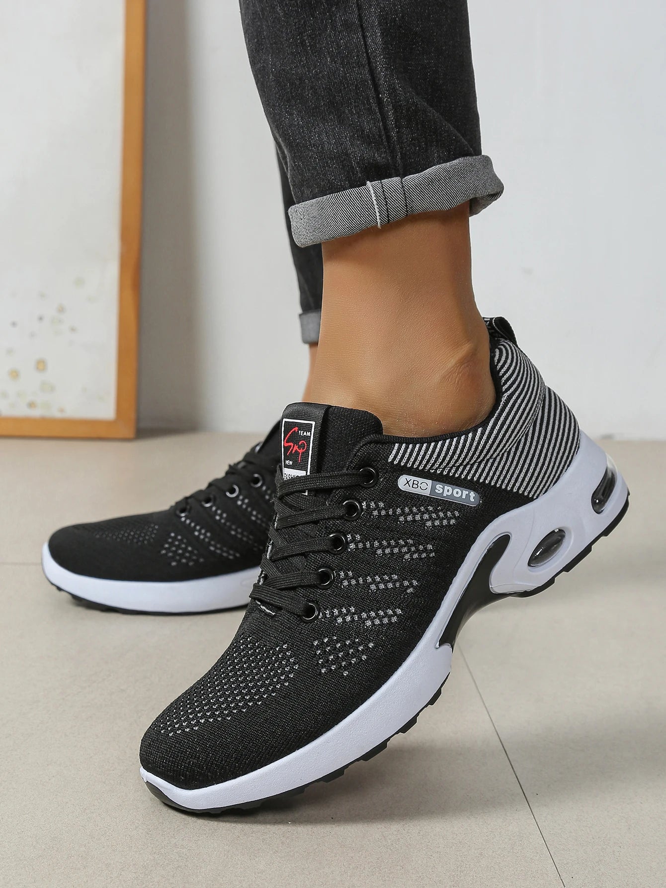 Zapatillas de hombre de moda, supertranspirables, con cordones para running - Antideslizantes, duraderas y con comodidad acolchada - Zapatillas de moda para hombre