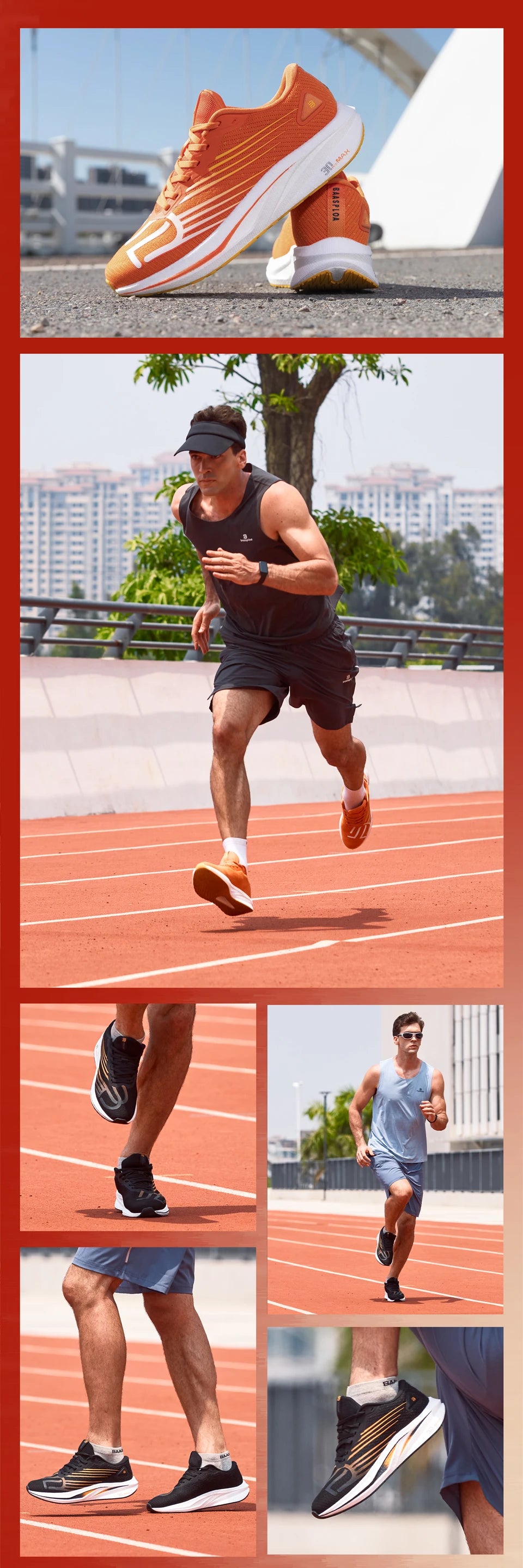 Baasploa Scarpe da running professionali da uomo, leggere e traspiranti, scarpe sportive da jogging da donna con piastra in carbonio, sneakers antiscivolo