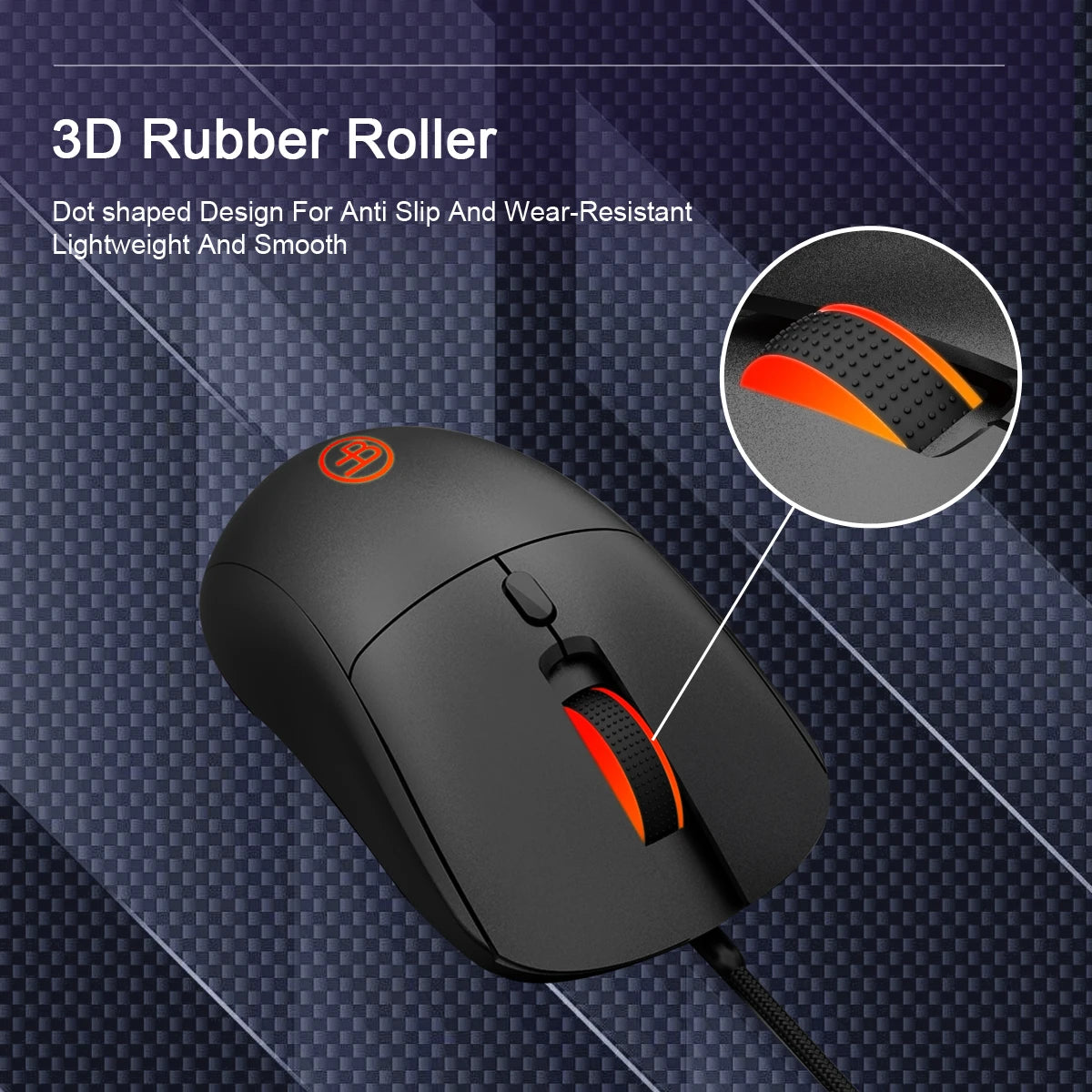 Ratón con cable USB óptico ergonómico, 7200 DPI ajustables, 6 botones, para oficina, PC, portátil, ordenador, MacBook y gamers