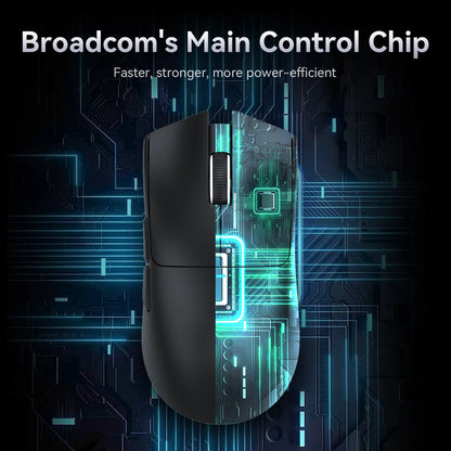 Ratón inalámbrico Attack Shark X11&R1 Tri Mode Bluetooth con base de carga RGB, ergonómico y ligero, accesorio para PC gamer