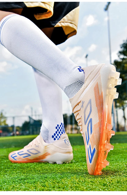 New Men Football Boots Match Grass Cleats High-quality Soccer Shoes Futsal Sneakers Non-Slip Indoor Hot-selling High-top Outdoor