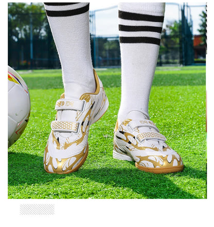 Zapatillas de fútbol infantiles para colegio, botas de fútbol profesionales con tacos para césped, calzado deportivo de entrenamiento para niños, botas de futsal y fútbol outdoor 28-38